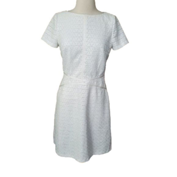 𝅺reiss White Short Sleeve Dress 4 - Picture 1 of 5